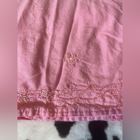Freedom Pastel Pink Embroidered Fairy Wrap Skirt - Picture 5 of 12